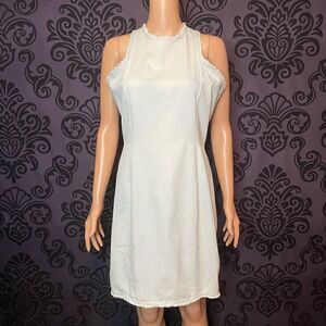 Cheap Monday Marie Women’s Medium Denim Sleeveless Midi Dress Fringe Hem